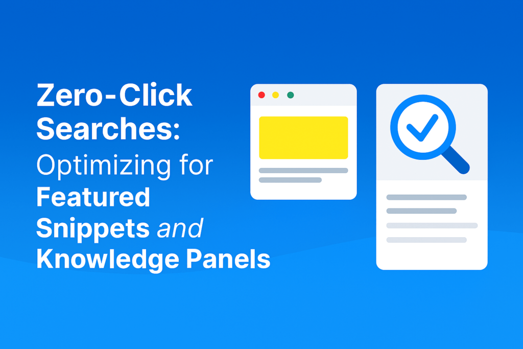 Zero-Click Searches: Optimizing for Featured Snippets and Knowledge Panels
