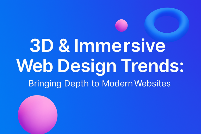Modern Websites Immersive Web Experiences Interactive Web Design 3D Web Animations