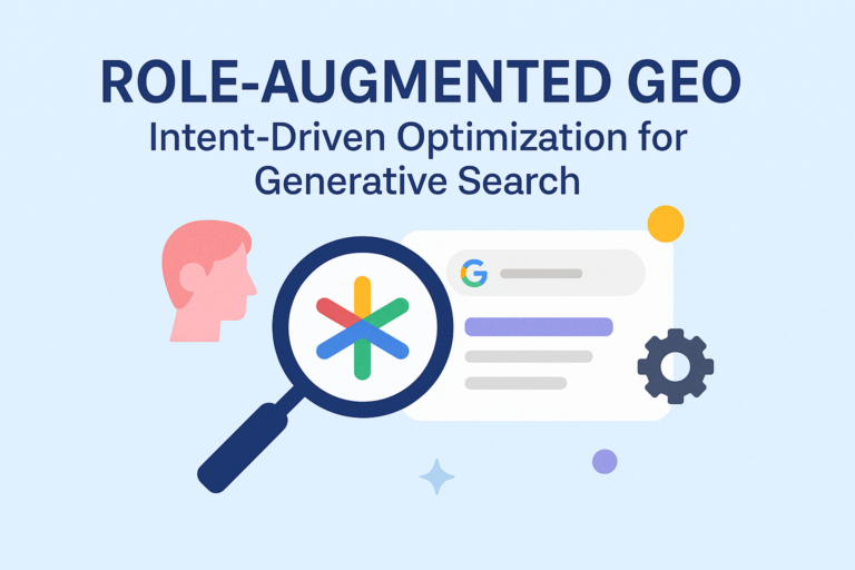 Role Augmented GEO: Intent Driven Optimization for Generative Search